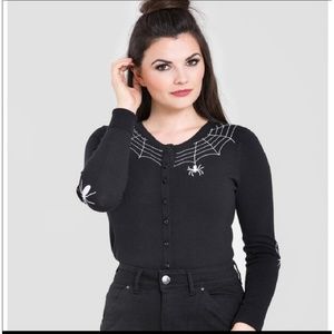 🚫SOLD🚫Hell Bunny retro spiderweb black cardigan